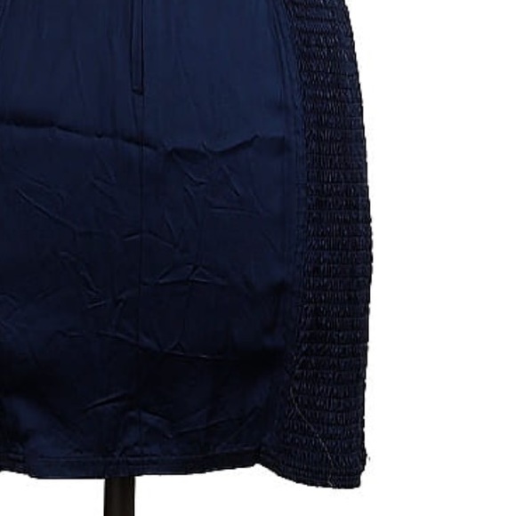 Last call - donating Feretti Jeans Gorgeous navy blue thick satin cocktail - Picture 6 of 8